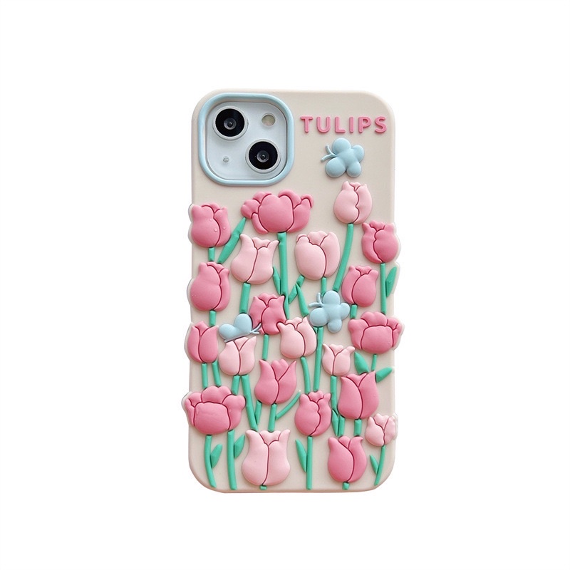 ốp silicon tulip mẫu Hàn Quốc