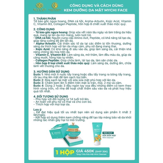 Kem Face Mychi - Kem Mychi face DNA ngựa Hoang
