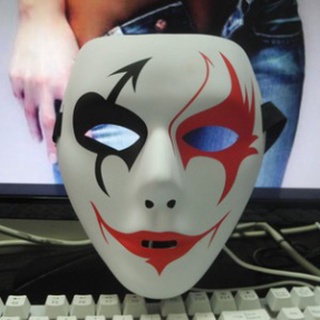 Mặt nạ Hacker mặt nạ Anonymous hàng dẹp loại 1 (Trắng)