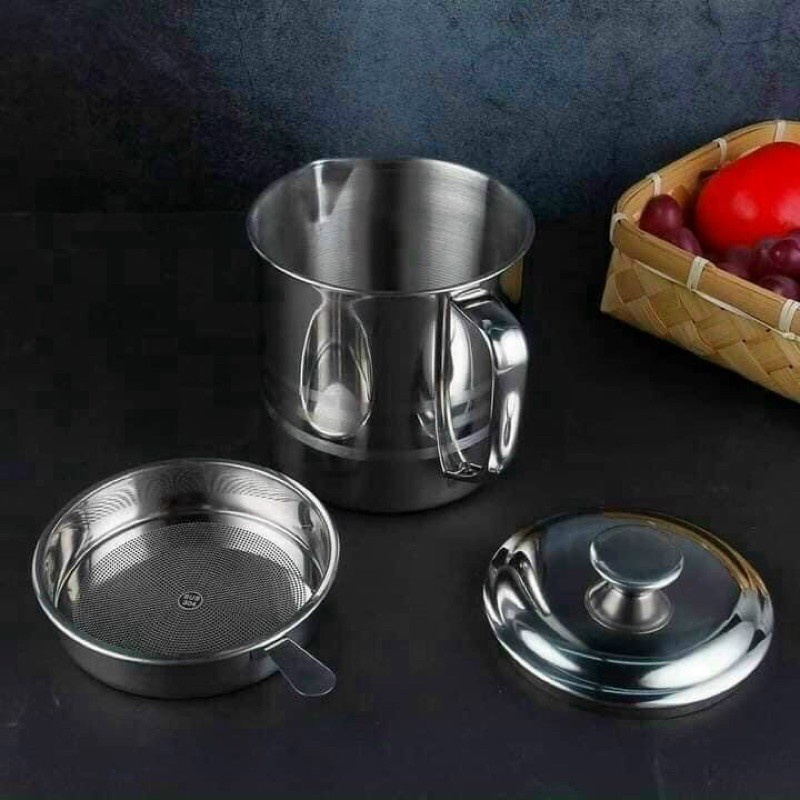 [Hot 100°] Ca lọc cặn dầu ăn bằng Inox 304