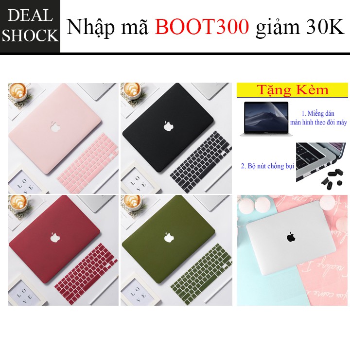 Ốp Macbook & Phủ Phím Cùng Màu (Tặng Kèm Miếng Dán Màn Hình Và Set Nút Chống Bụi)-ALBUM 3