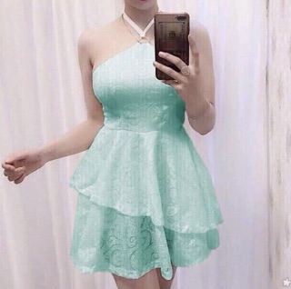 Đầm cúp ngực ren 2 tầng