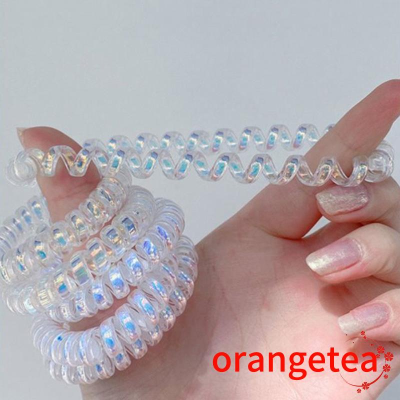 Dây buộc tóc hình dây điện thoại bàn bằng nhựa cho nữ