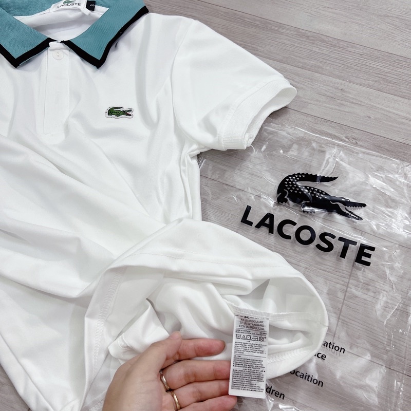 Áo polo nữ phối cổ viền xanh