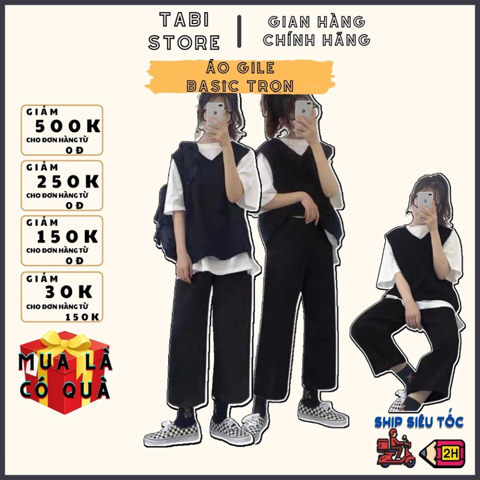 (Rẻ) ÁO GILE NỈ STYLE HÀN QUỐC BASIC - Áo gile trơn kèm video sản phẩm shop tự quay (ảnh thật)