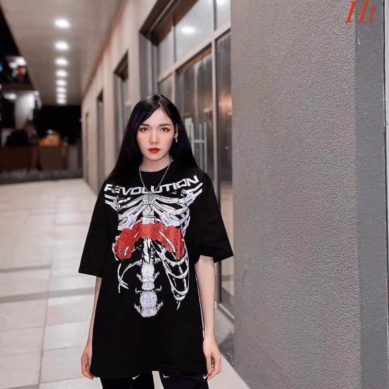 Áo hoa hồng đỏ khung xương H2A