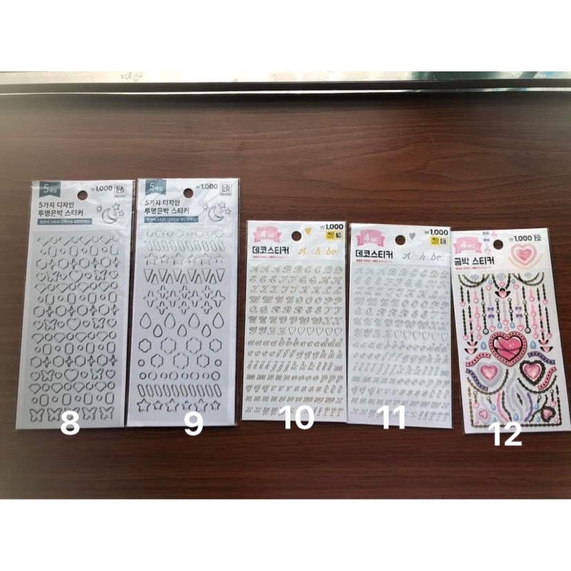 Hình dán/sticker trang trí Daiso Hàn Quốc