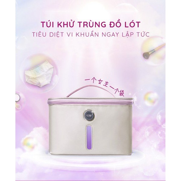 Máy tiệt trùng tia UV dạng hộp khử trùng quần áo khử trùng bằng tia UV, tia cực tím 59S có thể mang đi du lịch, dã ngoại