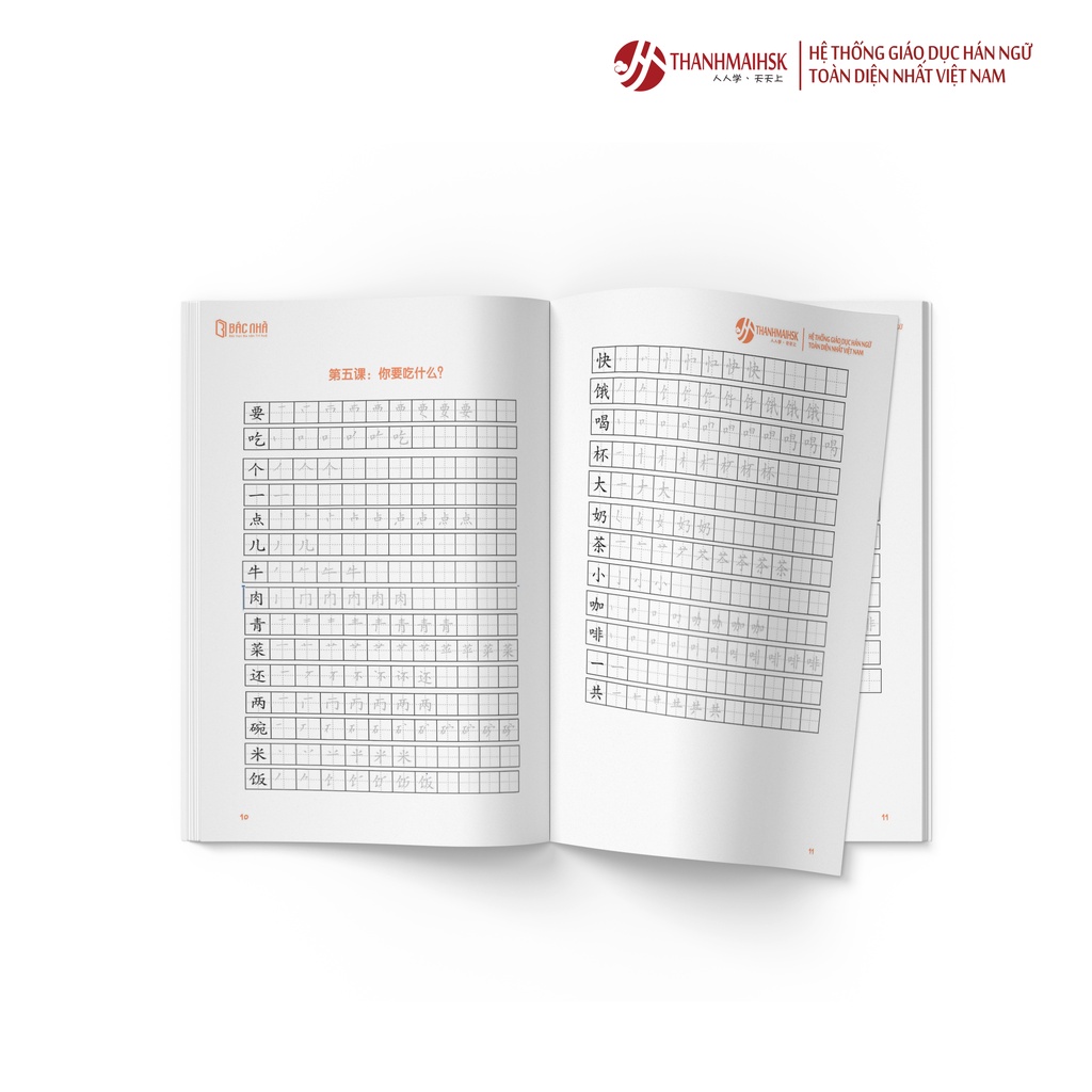 Vở tập viết 600 chữ hán - hán ngữ tích hợp MSUTONG sơ cấp