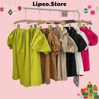 Váy trễ vai, Váy trễ vai tay bồng, Lipeo.store