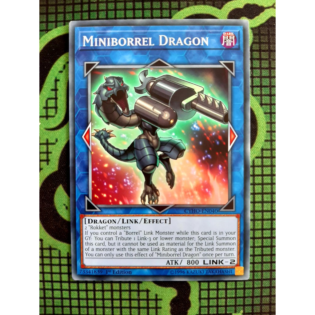 THẺ BÀI YUGIOH NEAR MINt -Miniborrel Dragon - CYHO-EN040 - Common