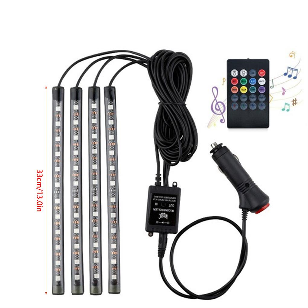 Dải Đèn LED Trang Trí Nội Thất Xe Hơi Có Điều Khiển Từ Xa