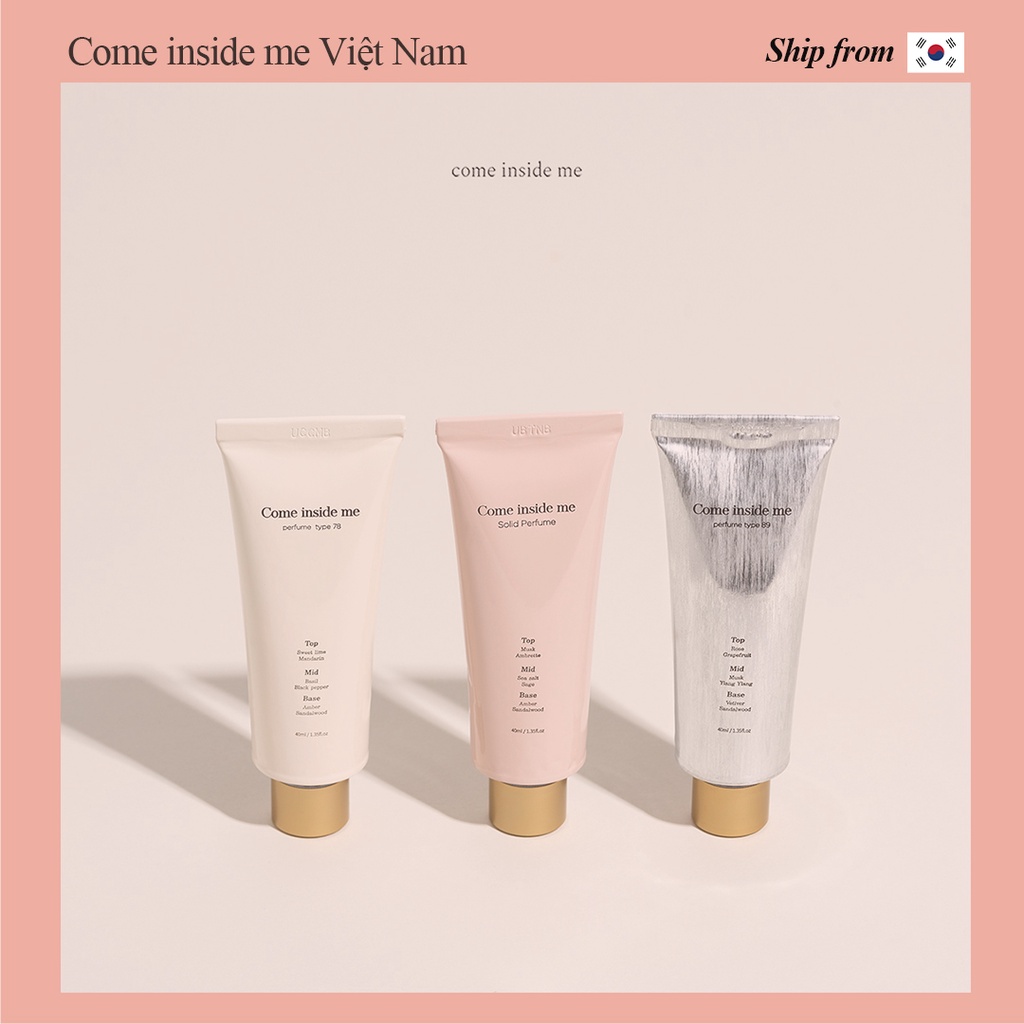 Nước Hoa Khô Dạng Kem Come inside me , 40ml. Nước Hoa Nữ Chính Hãng Hàn Quốc, Solid Perfume