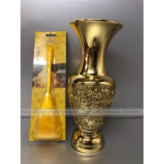 Lọ hoa thờ bằng đồng vàng nguyên chất mẫu