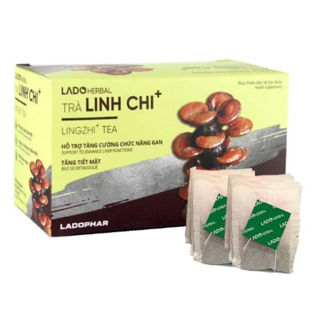 🌸(CHÍNH HÃNG) Combo 03 Hộp trà Linh Chi Lado 20 túi lọc