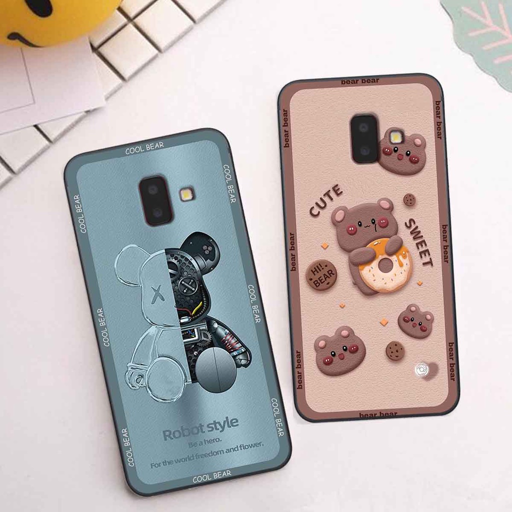 Ốp Samsung J6 2018 / J6 Plus bear brick, gấu đáng yêu, dễ thương