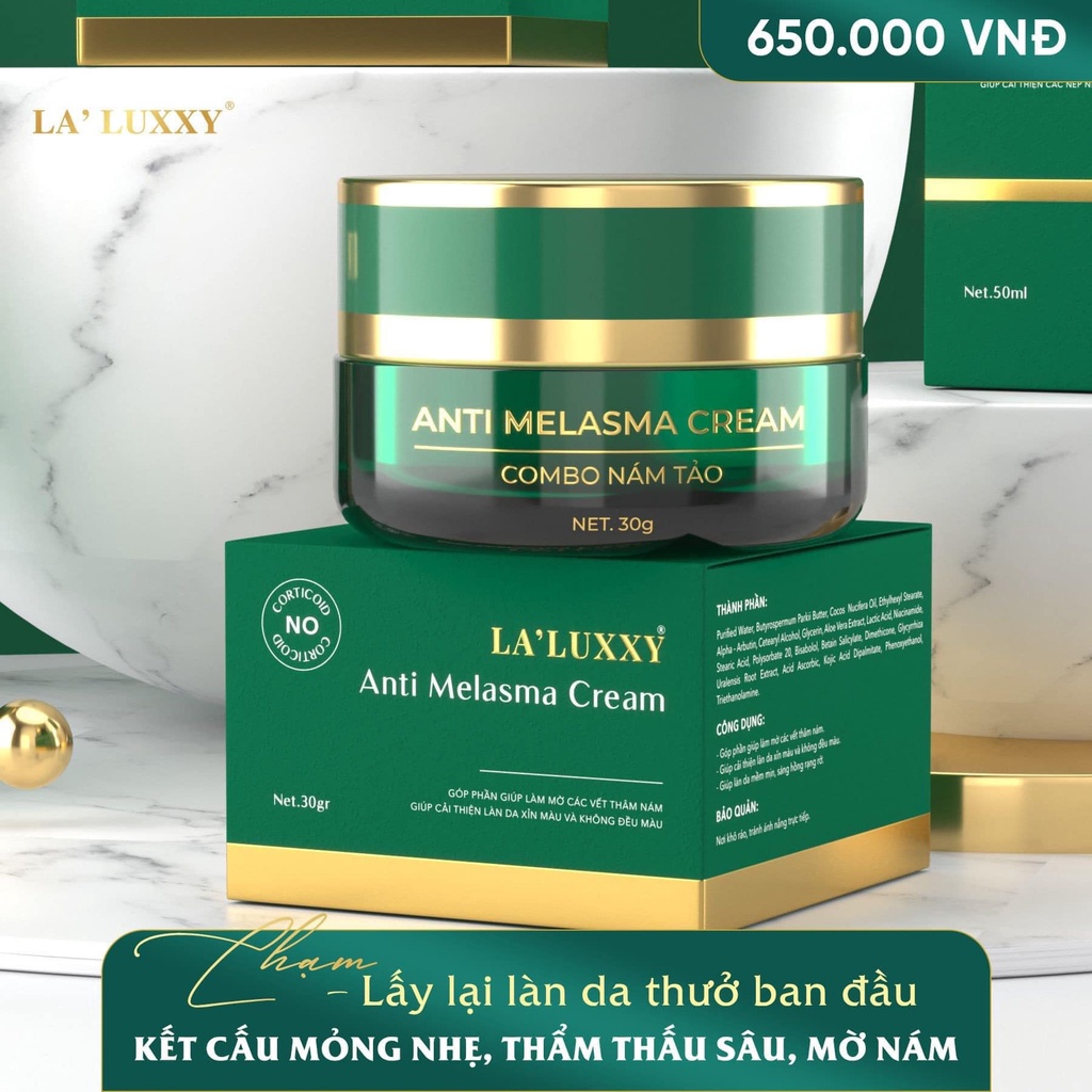 Kem Nám Anti Melasma Cream Drlacir,Hộp 30g,Giúp mờ thâm nám,cải thiện làn da xỉn màu,không đều màu,giúp da mịn màng