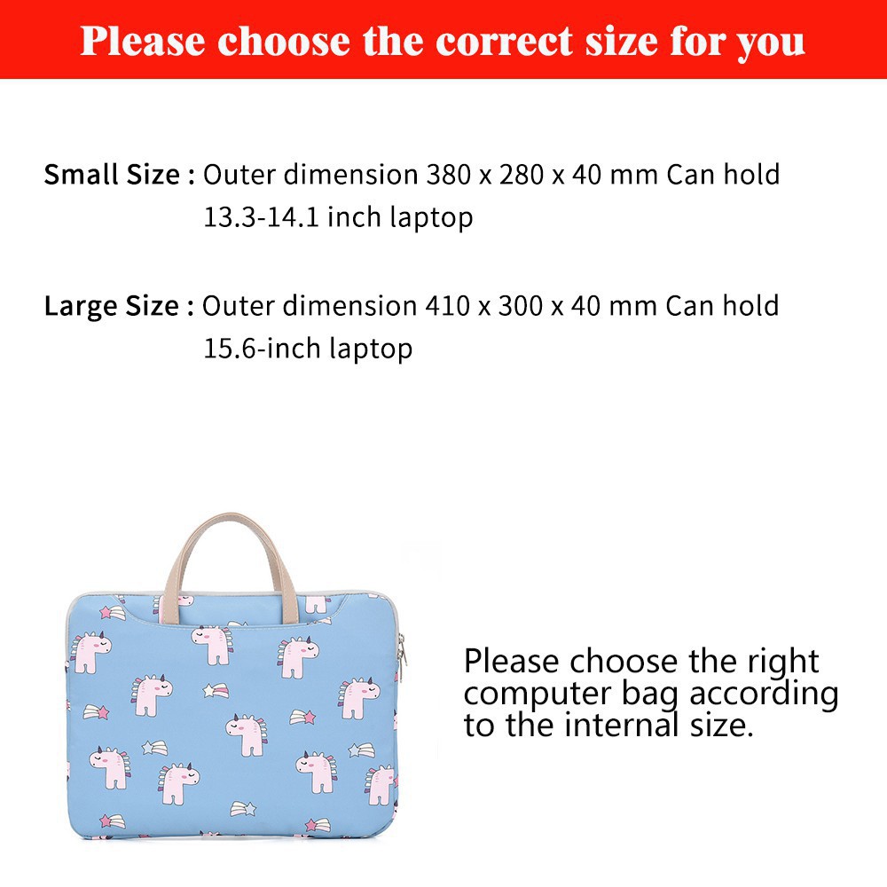Túi đựng laptop 13 14 15.6 inch chống sốc họa tiết hoạt hình dễ thương tiện dụng