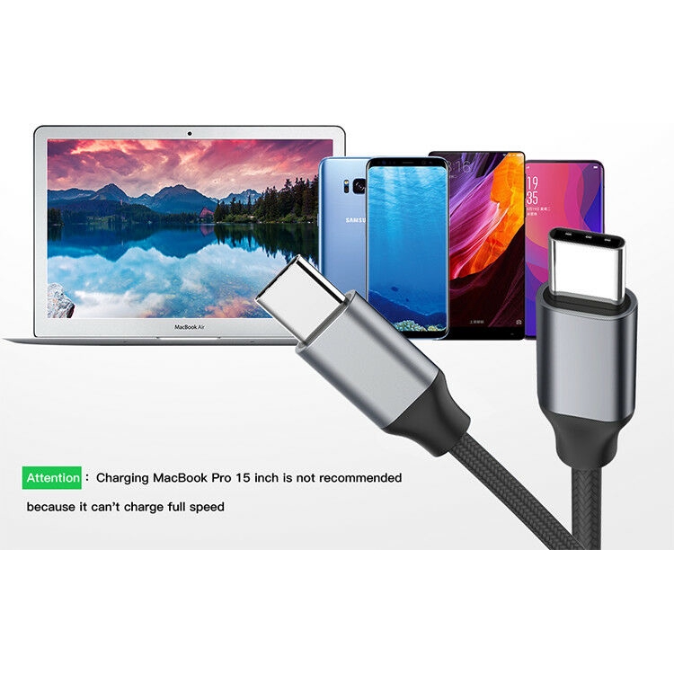 Dây sạc chuyển đổi USB Type-C sang USB-C 3.1 tốc độ cao 5A dành cho MacBook