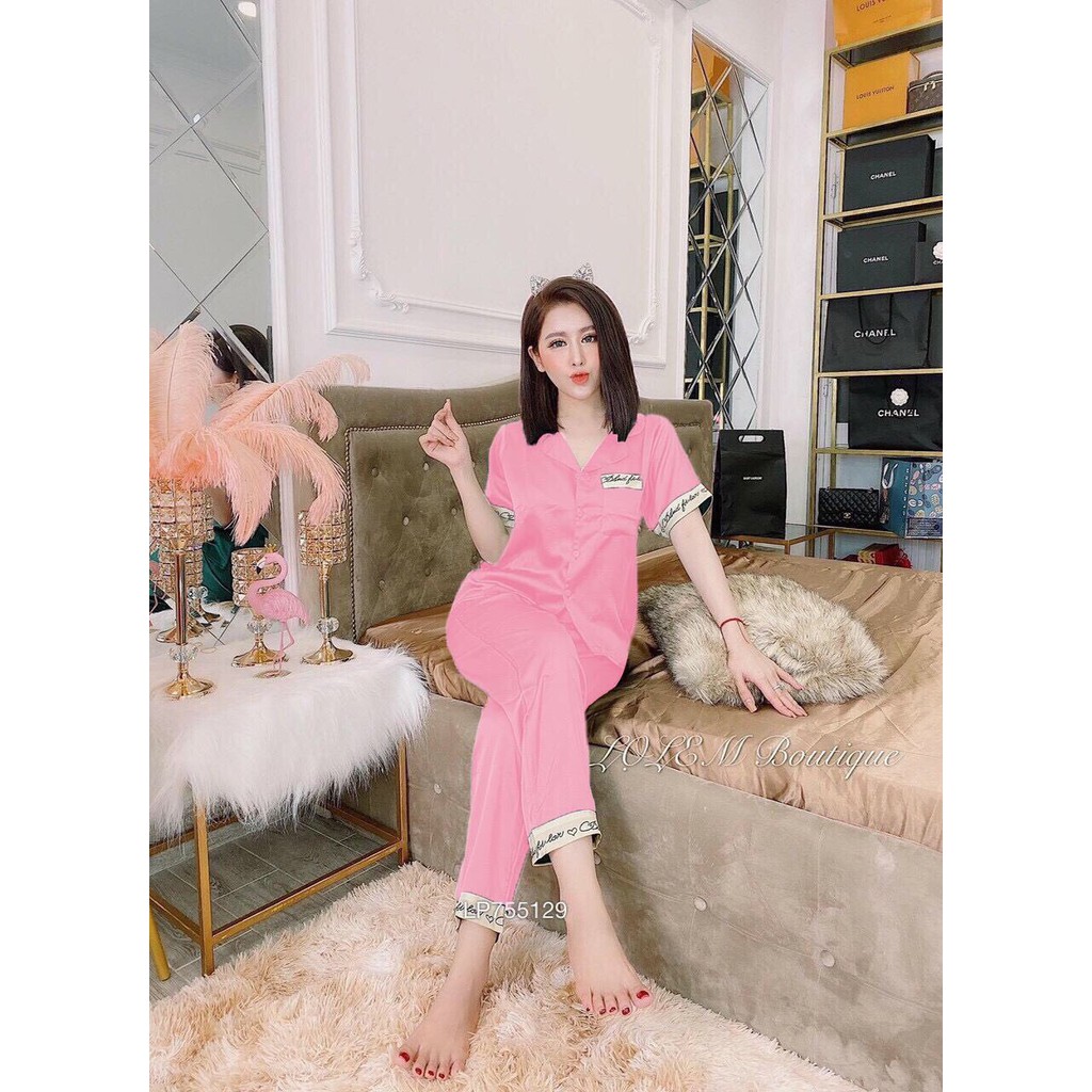 SÉT PIJAMA TAY NGẮN CHO BẠN NỮ MẶC NHÀ ĐẸP- SANG- LỊCH SỰ
