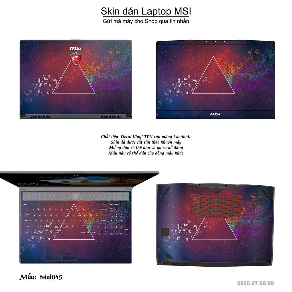 Skin dán Laptop MSI in hình Đa giác _nhiều mẫu 8 (inbox mã máy cho Shop)