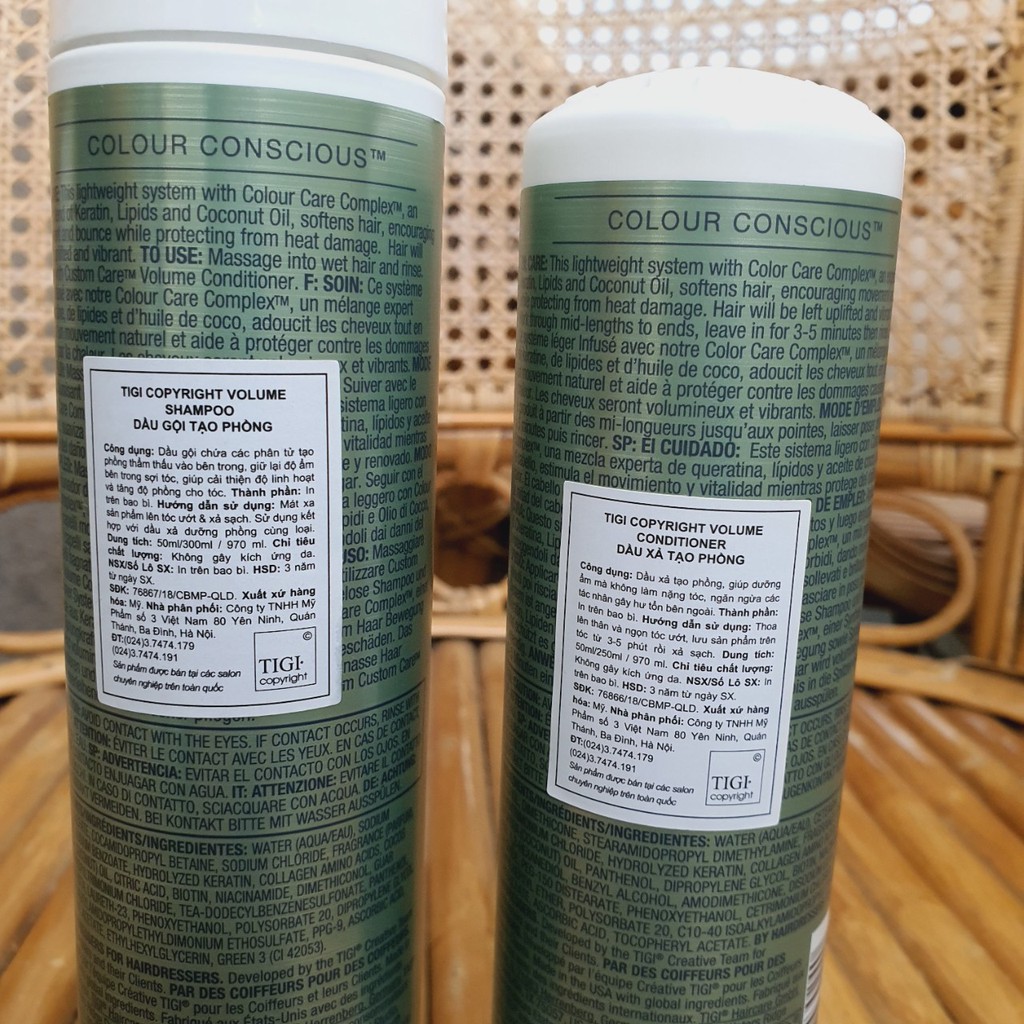 DẦU GỘI XẢ TIGI COPYRIGHT TĂNG PHỒNG VOLUME 300ML - 250ML