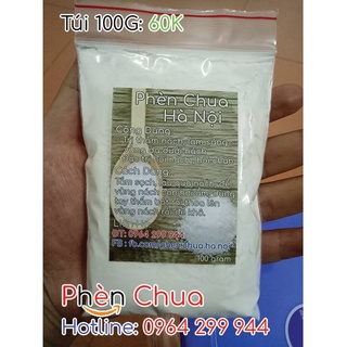 100 Gram Bột Phèn Chua Hà Nội Nguyên Chất, khử mùi Hôi nách, Hôi chân