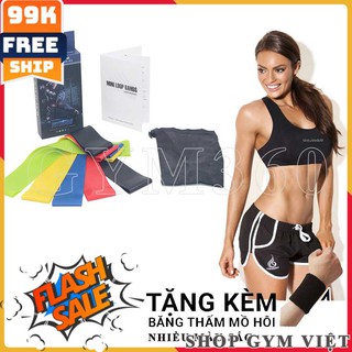 FLASH SALE 🎁 Bộ 5 dây mini band, dây cao su kháng lực tập chân mông