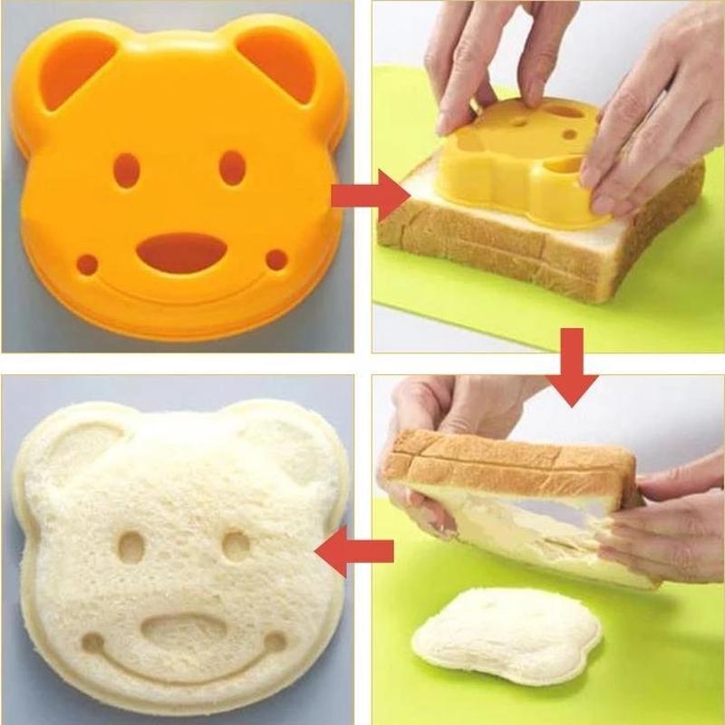 Khuôn Làm Bánh Sandwich Hình Gấu Sáng Tạo