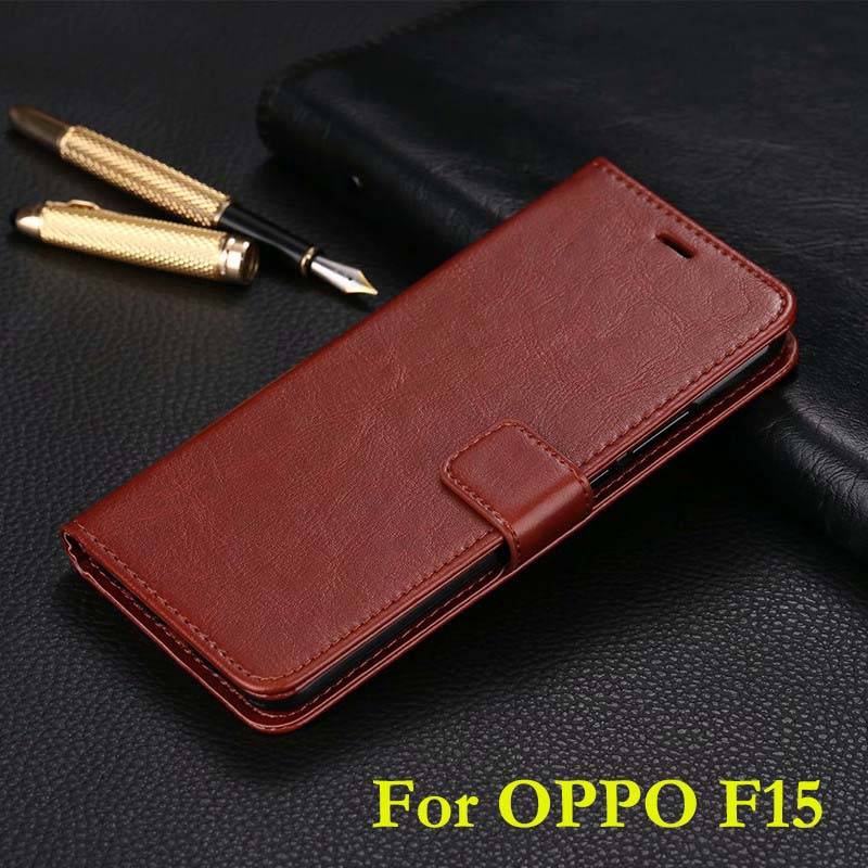 Bao Da Điện Thoại Pu Nắp Lật Tích Hợp Ví Đựng Thẻ Cho Oppo F15 F 15 Oppof15 Cph2001 Ốp