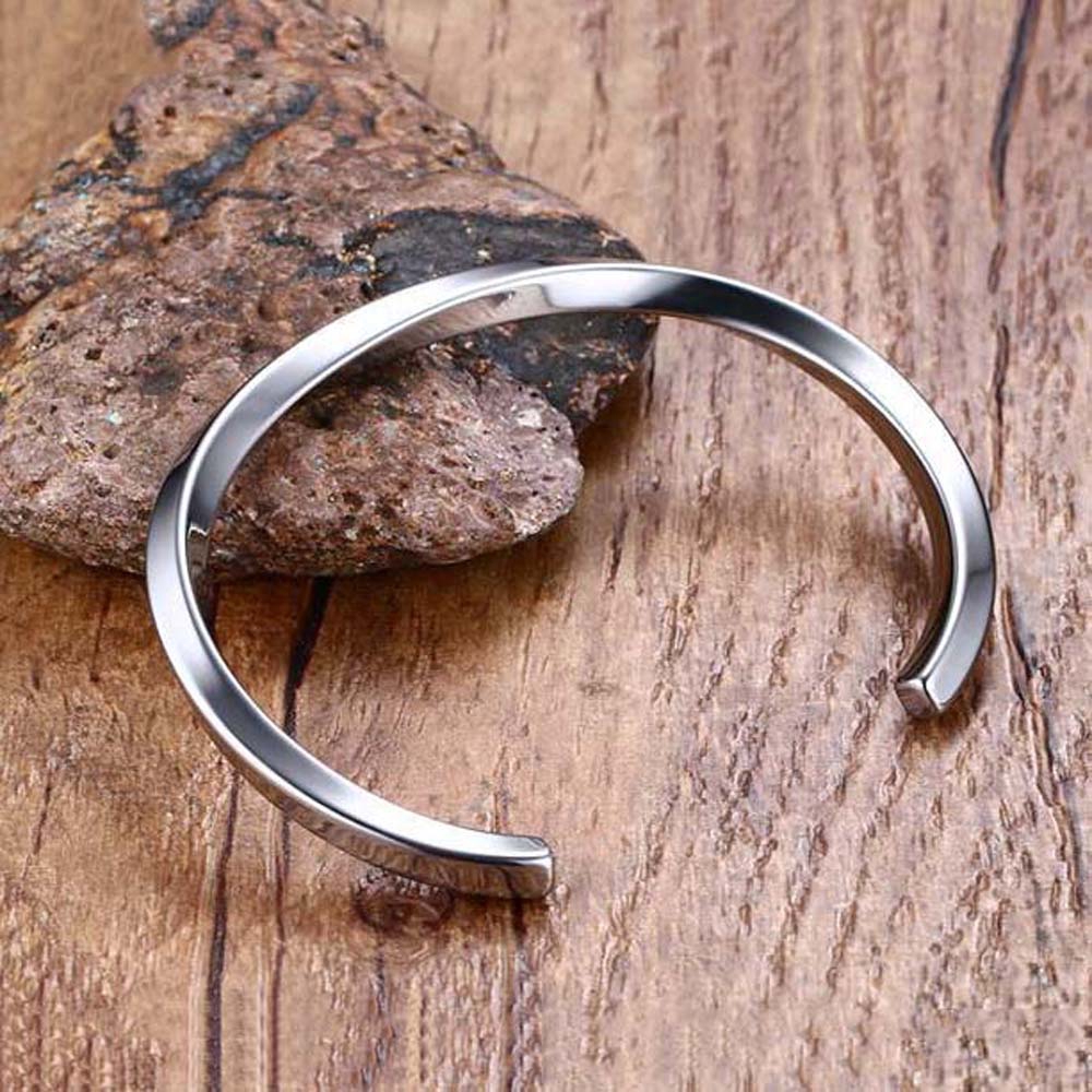 Vòng tay dây xoắn thép titan thời trang nam nữ