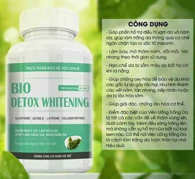 Viên uống trắng da Bio detox whitening