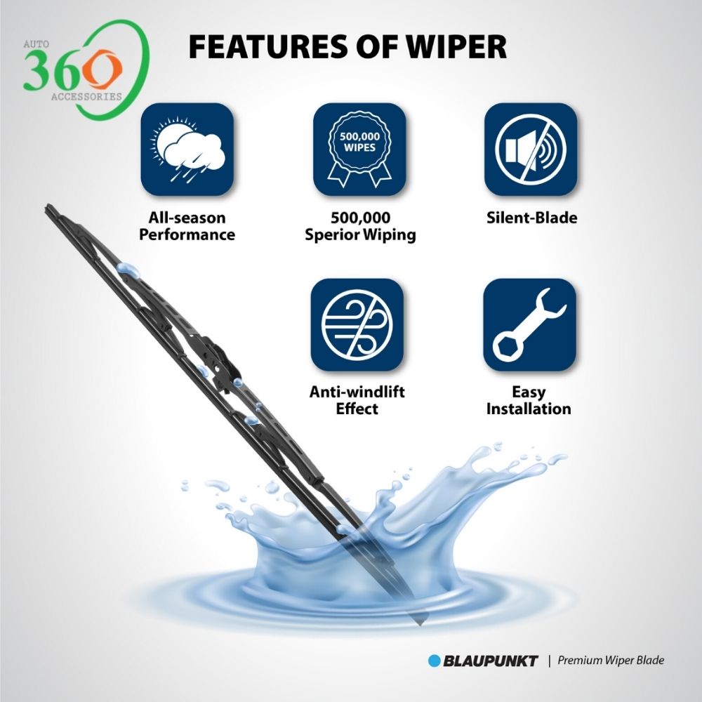 Gạt mưa ô tô Blaupunkt Premium gạt mưa xe tải xe du lịch bán tải ngàm U từ 14 inch - 26 inch