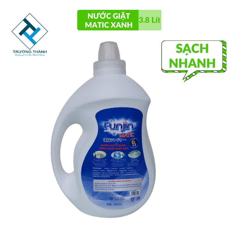 Nước giặt Funjin Chính hãng, sạch nhanh vết bẩn, hương thơm lâu 3,8 L | Bán lỗ xin 5 sao | NppTruongThanh789