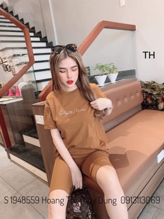 Set Bộ Đồ Lửng Thêu Trước Sau (MFight) (áo Form Thụng Size Dưới 58kg)