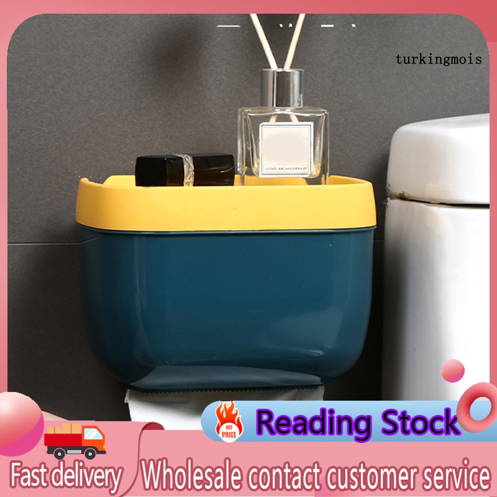 Hộp Đựng Giấy Vệ Sinh Gắn Tường Bằng Pp Không Cần Khoan Lỗ Đa Năng Cho Nhà Tắm