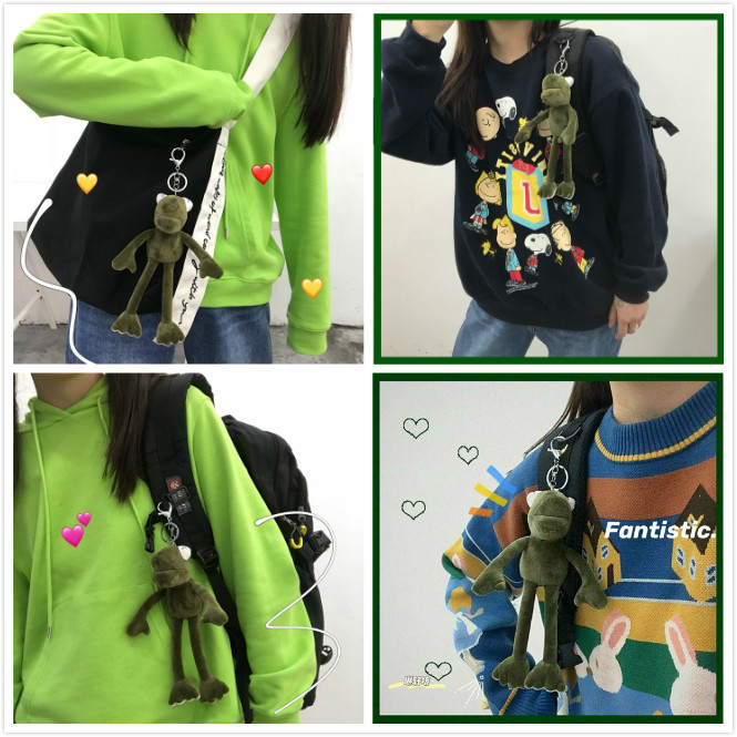 Móc Khóa Hình Chú Ếch Xinh Xắn Với 3 Màu Lựa Chọn