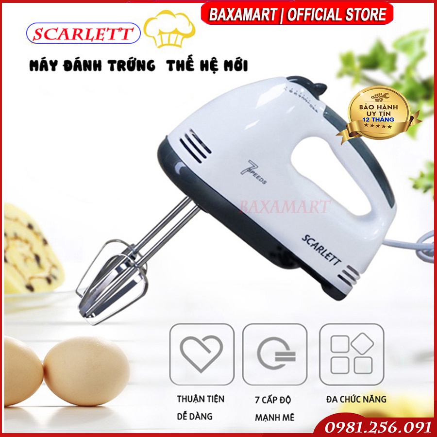 Máy Đánh Trứng Cầm Tay 7 Tốc Độ Công Suất Cực Mạnh 180W