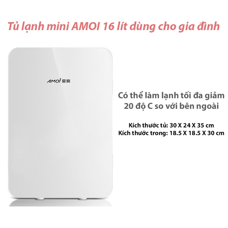 Tủ lạnh mini Amoi 16 lít dùng ở nhà