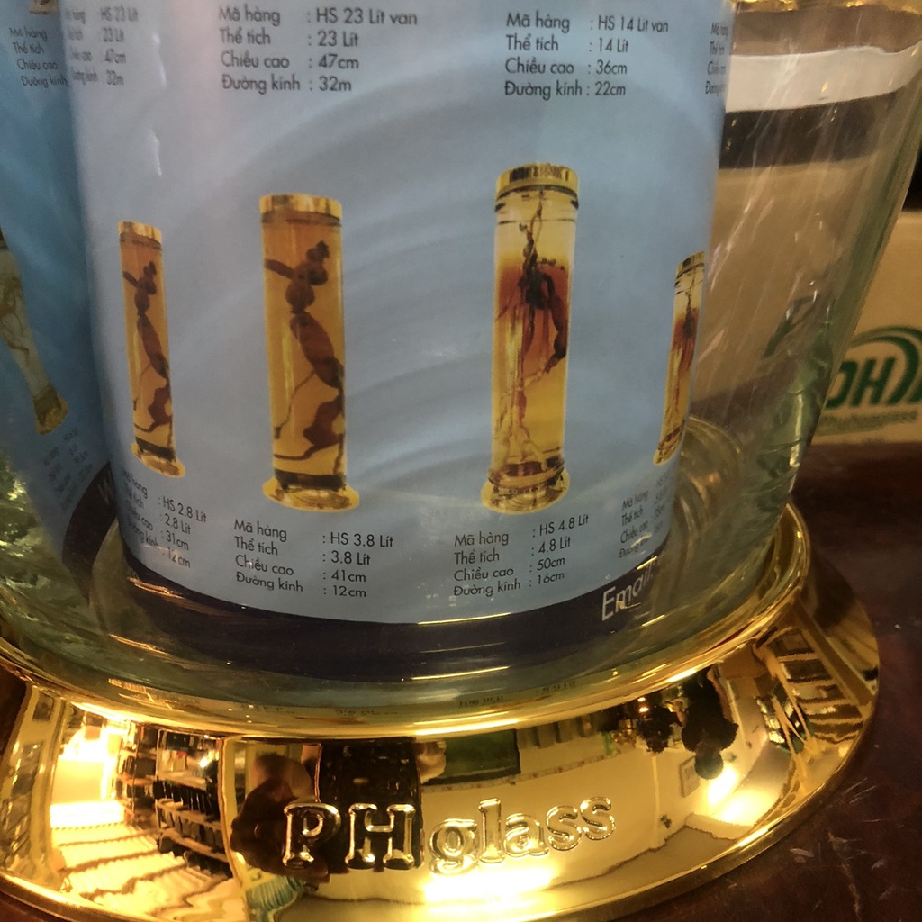 Bình Thủy Tinh Ngâm Rượu SX Tại Việt Nam HS - 23 Lít - Thủy Tinh Bắc Hải