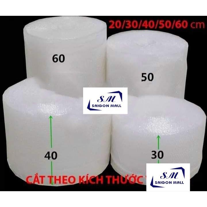 (60cmX100m) Bóng khí, Xốp khí, xốp hơi, xốp nổ, màng xốp hơi, bóng khí chống sốc đóng gói bọc hàng 60cmx100m