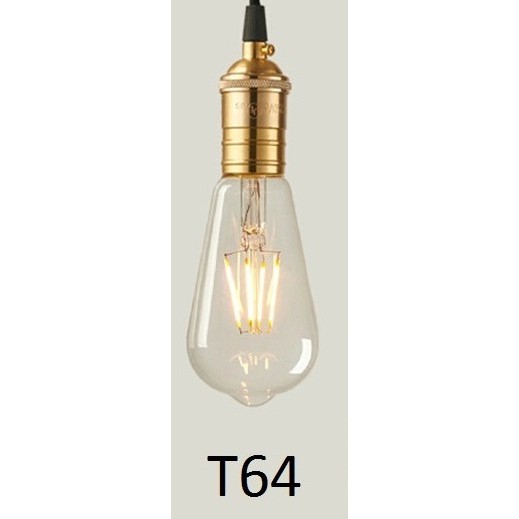 Bộ 3 Đèn led Edison T64 4w trang trí nghệ thuật