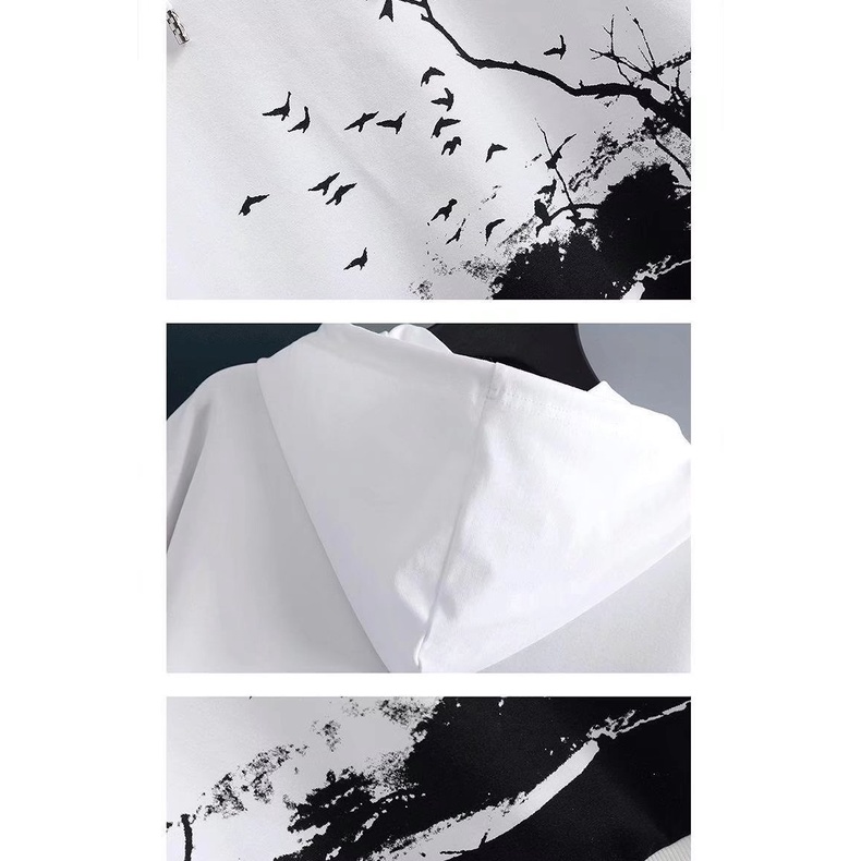 Áo Hoodie Tay Dài In Hình Chim Thời Trang Cho Nam