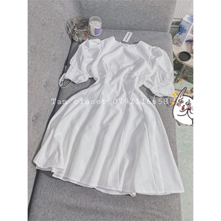Đầm xoè tay phồng dự tiệc size S eo dưới 65cm ( Hoả tốc HCM )
