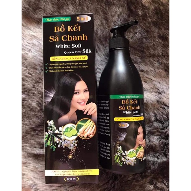 Dầu Gội Đầu Bồ Kết Sả Chanh 850ml Dầu Gội Bồ Kết Chanh Xả Bưởi 850ml - 1 Chai Bồ Kết Siêu Thơm, Mượt Tóc
