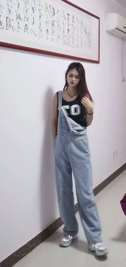 [KÈM ẢNH THẬT + SẴN] yếm quần bò dài retro ống suông rộng phủ giày trẻ trung | BigBuy360 - bigbuy360.vn