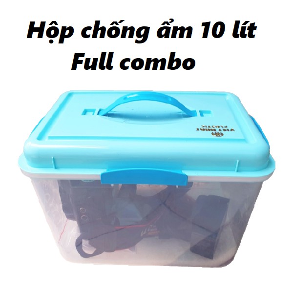 Hộp Chống Ẩm Cho Máy Ảnh 10L + 200g Hạt Hút Ẩm + Ẩm Kế