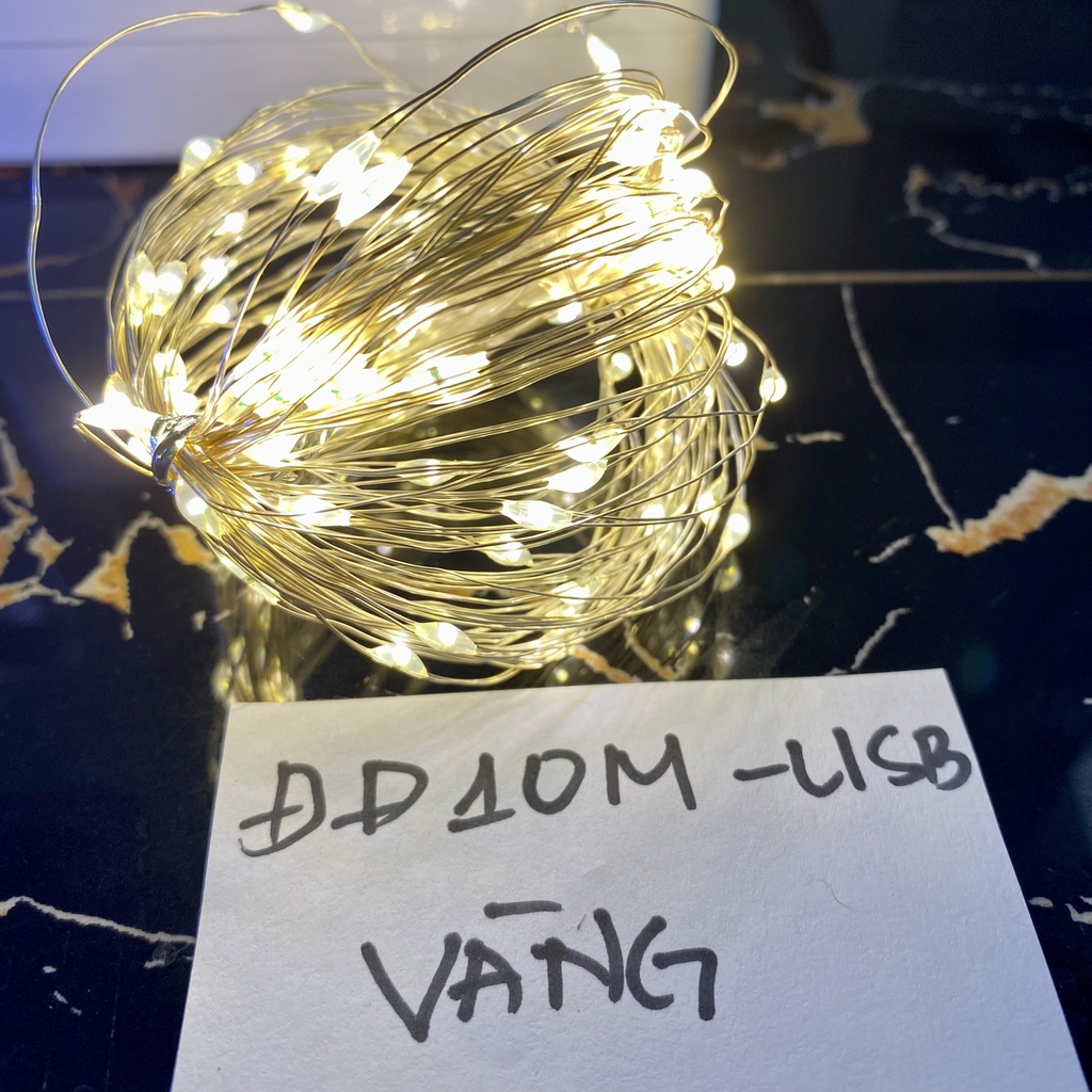 Dây Đèn Led Trang Trí Đom Đóm 10 Mét 100 Bóng Chipsbling Fairy Light Không Chớp