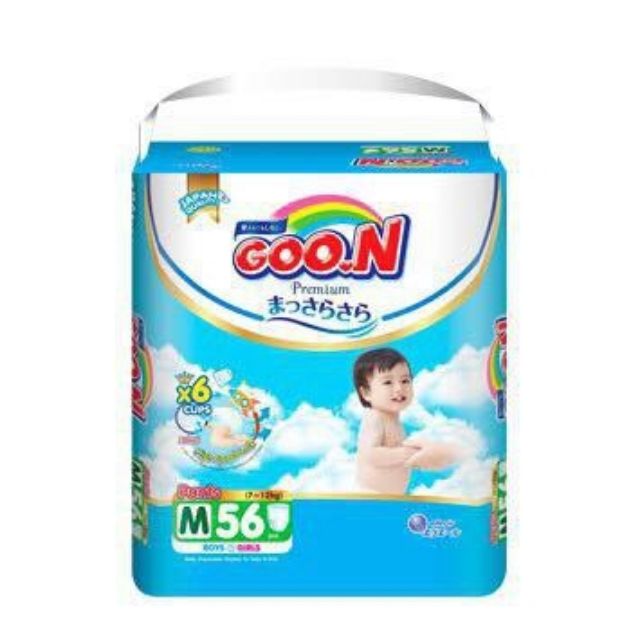 (Cắt tem/ko quà) Bỉm dán/ quần Goon Premium size Nb70/S64/M60/M56/L50/L46/XL46/XL42/XXL36