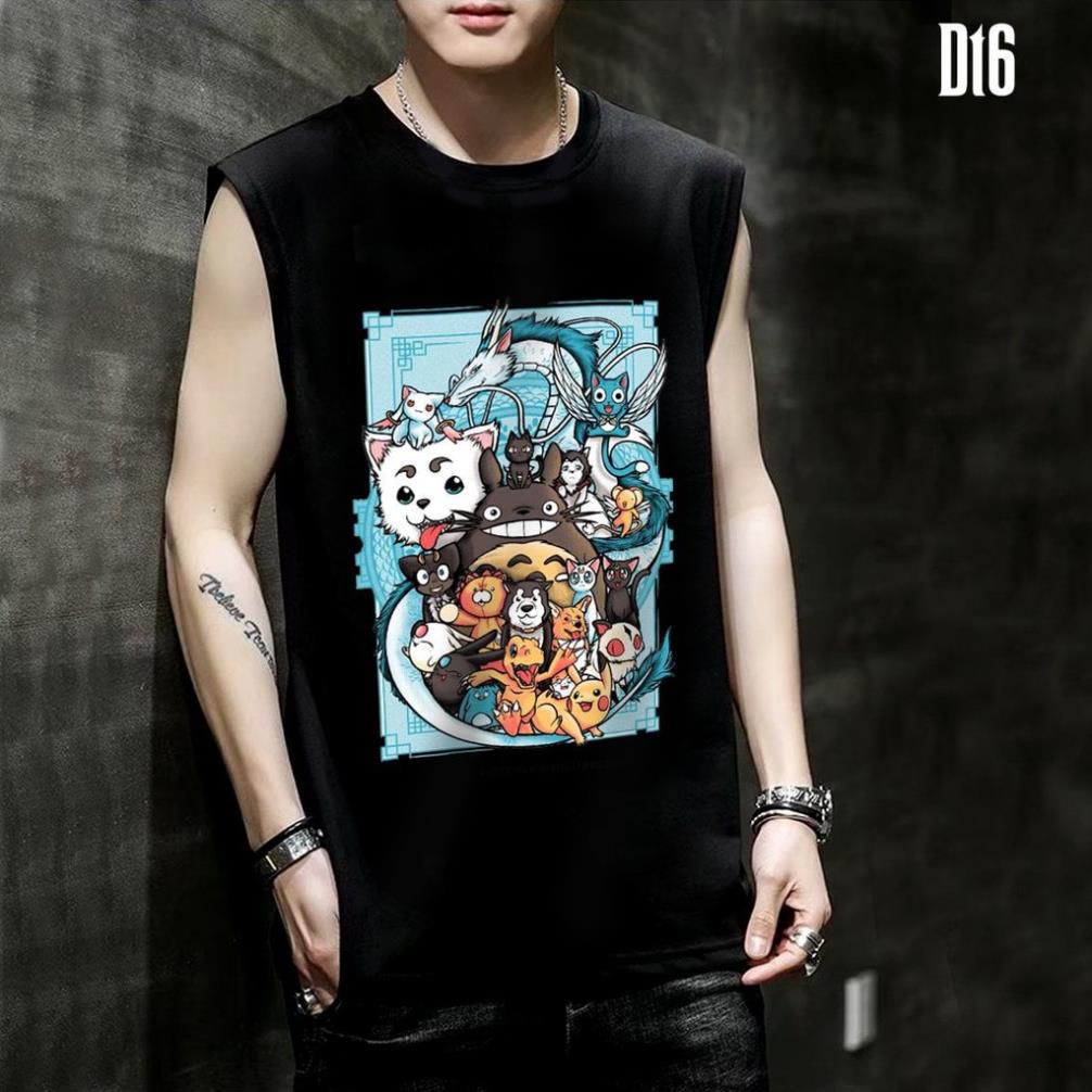 🔥Dt6🔥 Áo Tank Top Họa Tiết Hoạt Hình Nam Nữ Độc Lạ, Áo Đôi Nam Nữ Hoạt Hình !